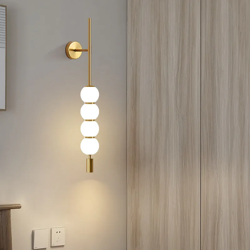 

Bedside lamp Wall hanging lamp Corner living room hotel Light luxury high-end cream wind lamp