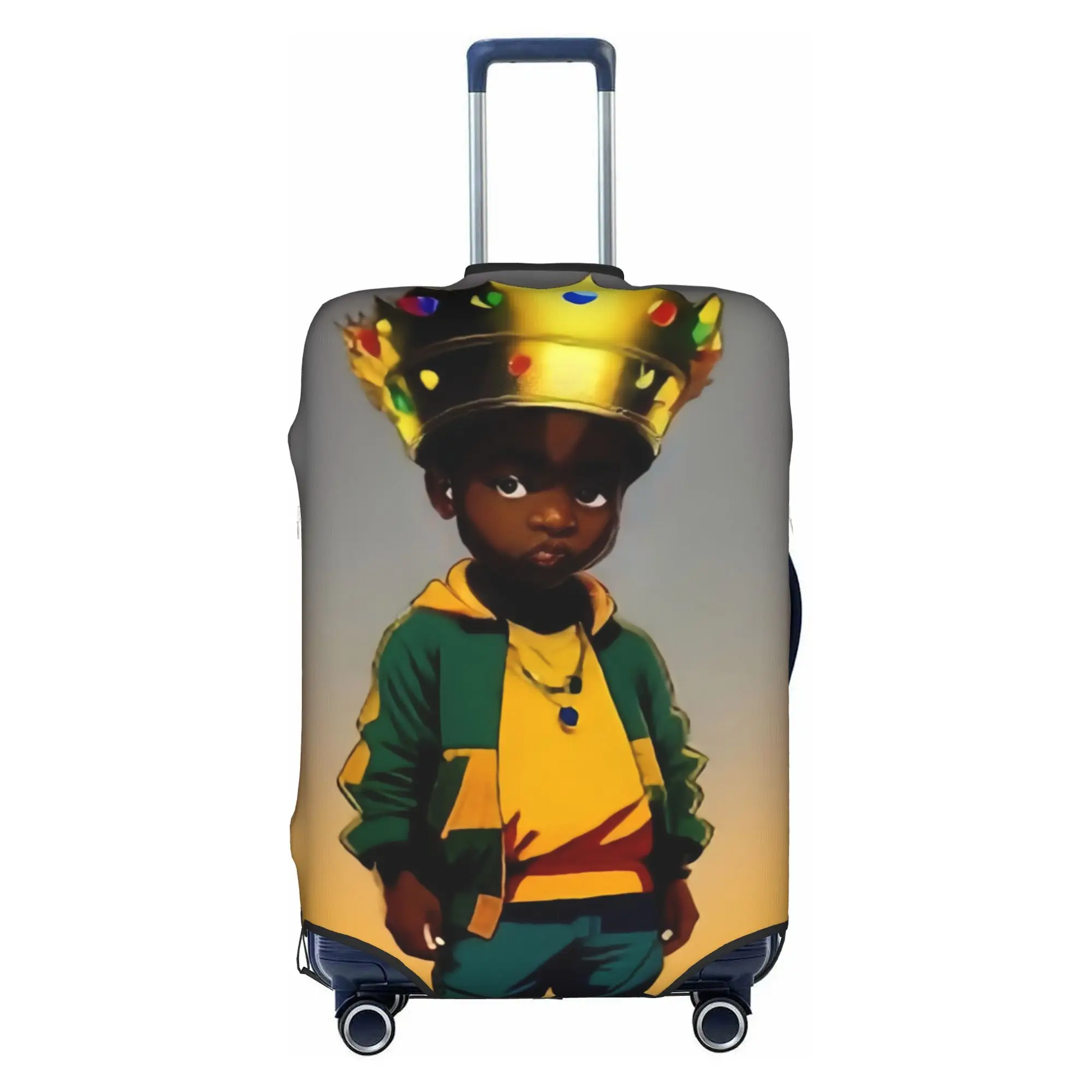Cute Afro B-Black B-Boy W-With C-Crown Luggage Cover Protector Dust Proof Black King Doctor Astronaut Pilot Suitcase Covers
