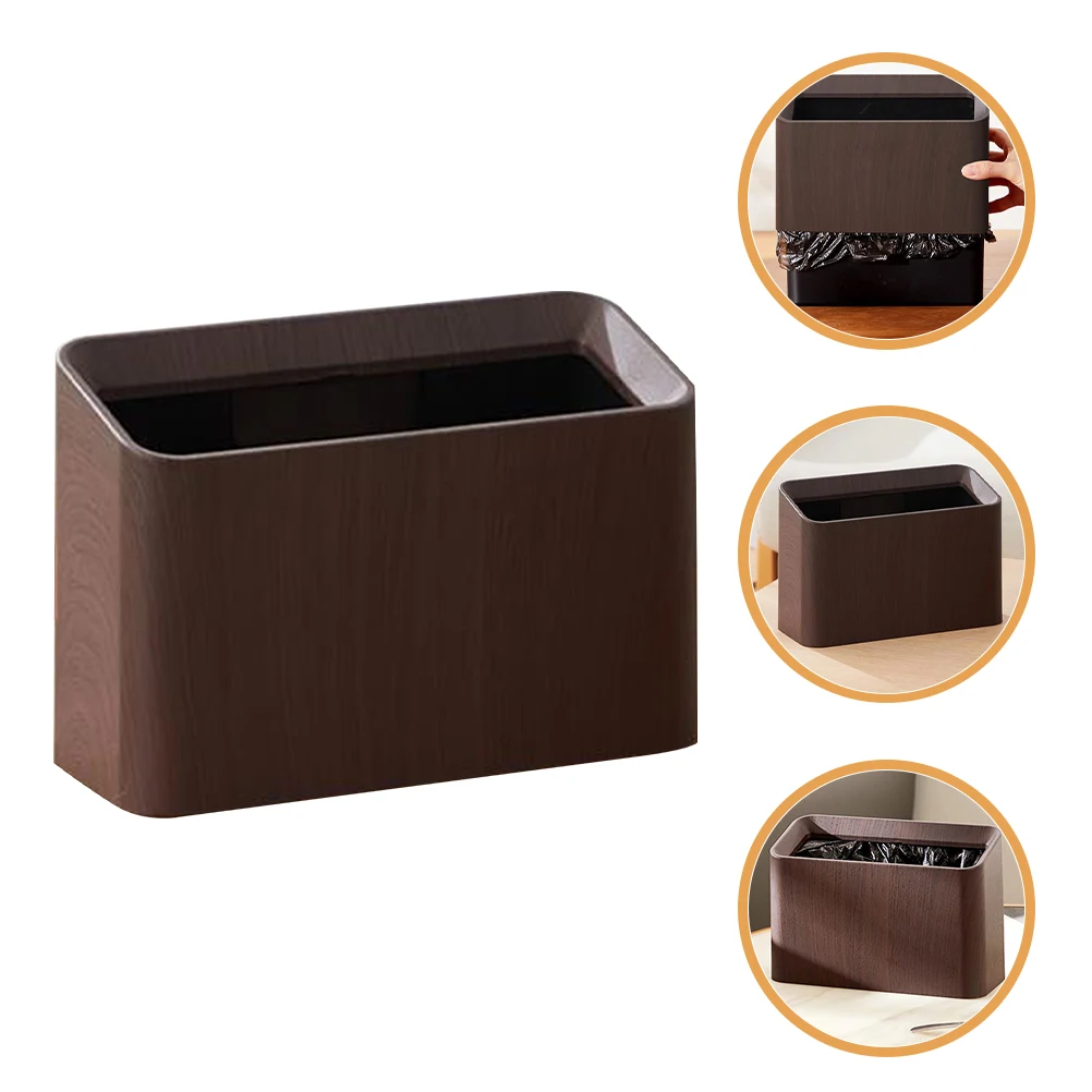 

Desktop Trash Can Small Waste Basket Paper Bucket Bedroom Garbage Cans for Office Mini with Lid