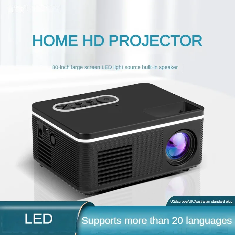 H90 Full HD LED Projetor Home Theater Led Projetores de Filme de Vídeo 1080P Mini LED Inteligente 1000 Lumens Alto-falante Embutido Projetor