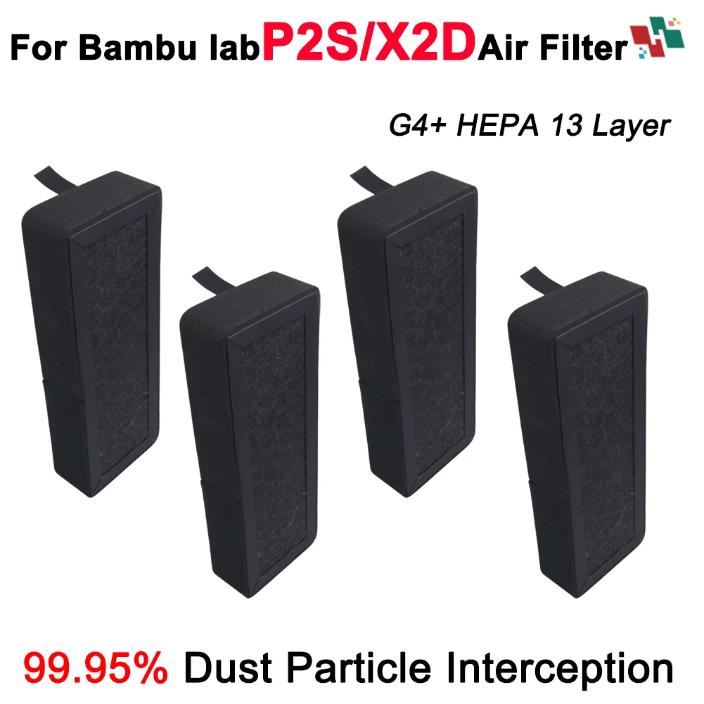 Upgraded Air Filter For Bambu Lab P2S X2D3D Printer HEPA Activated Carbon Filter Screen Replacement Parts for 3D Printer