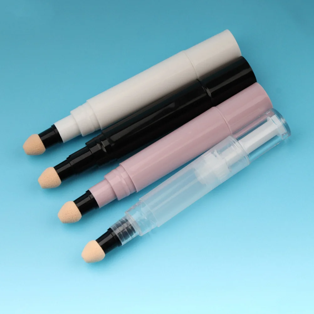 4 قطعة زجاجة أحمر الخدود الصغيرة 5 مللي حاوية قابلة لإعادة الملء المحمولة لملمع الشفاه السائل كريم الأساس أحمر الخدود حامل السفر