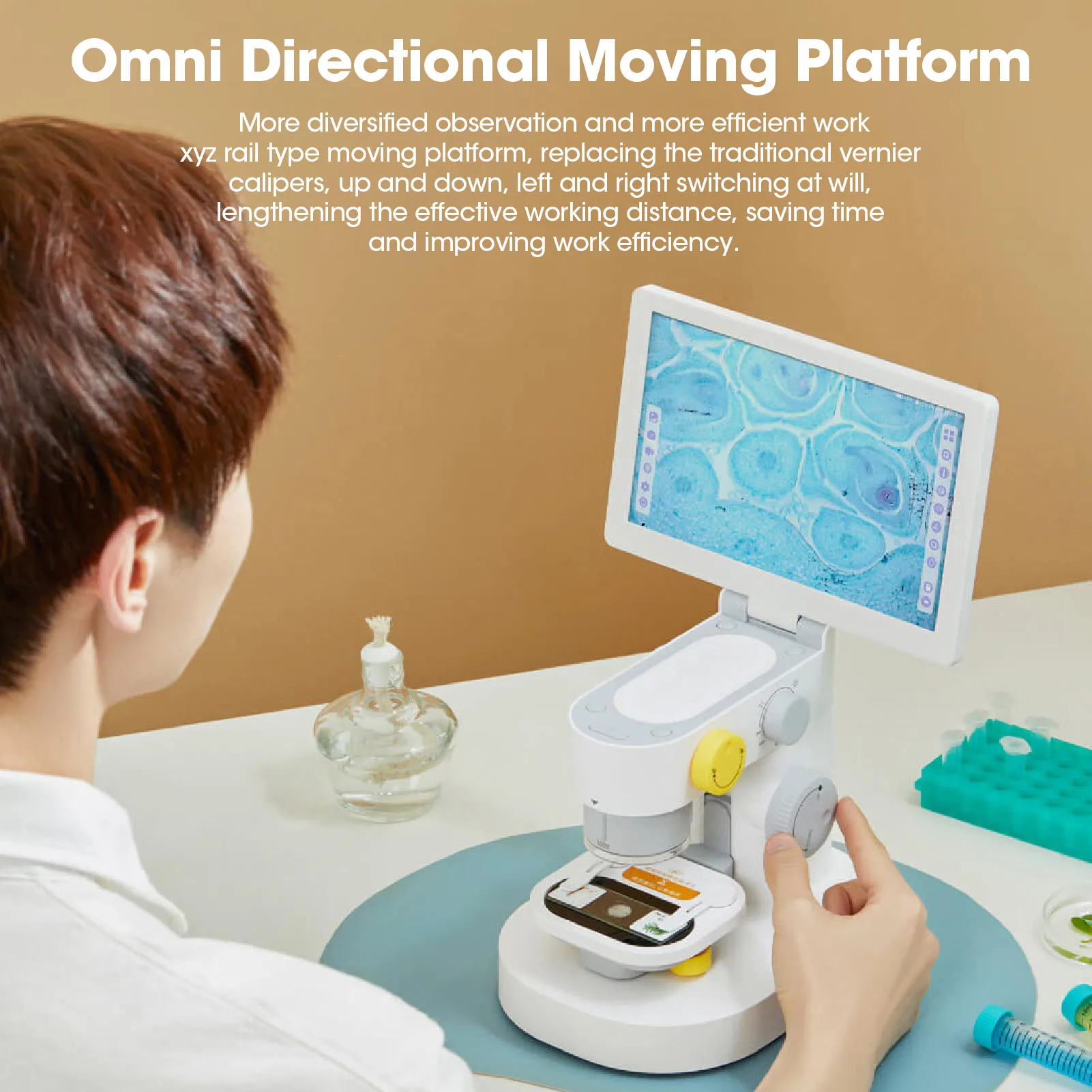 Magnifier Digital Microscope Digital Microscope Smart HD 9 Inch Display 1080P Biological Digital Microscope for Laboratory