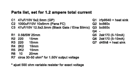 Adjustable parallel, low-noise electronic tube filament power supply