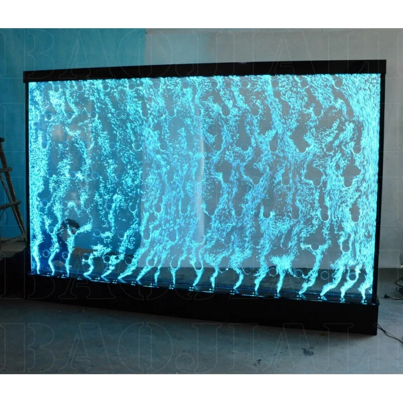 (Customized) salon furniture led acrylic swirl water bubble wall room divider screens