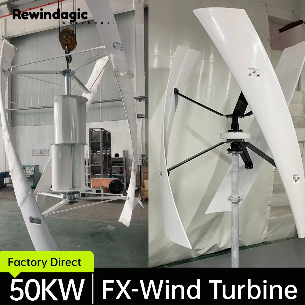 

Free Energy 50000W Wind Power Turbine Generator 24V-380V 30KW 50KW Vertical Axis Home Use Windmill Low Noise Generator