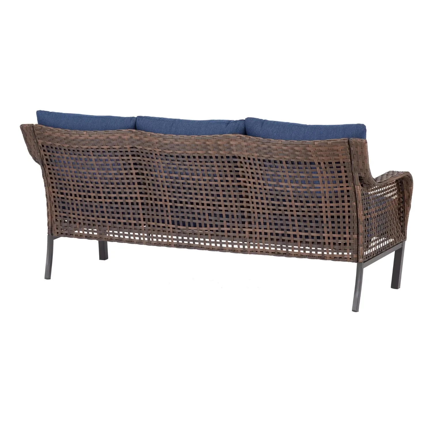 Mainstays Tuscany Ridge Wicker Outdoor Sofa, Blue