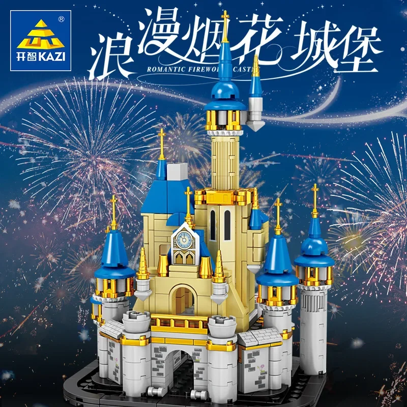 Kaizhi Castle Series of Chinese Building Blocks Decoration Model Recommended for Girls and Children Assembled Gift Brick Toy