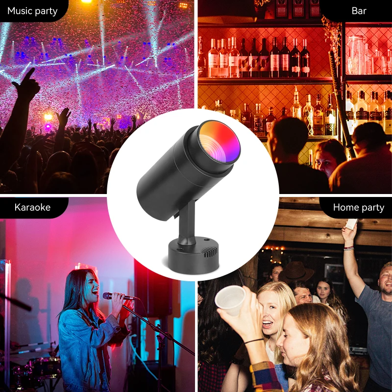 Remote Control DJ Stage Light 24W Colorful RGB Disco Lamp For Wedding Birthday Christmas Party Club Bar Home Decoration