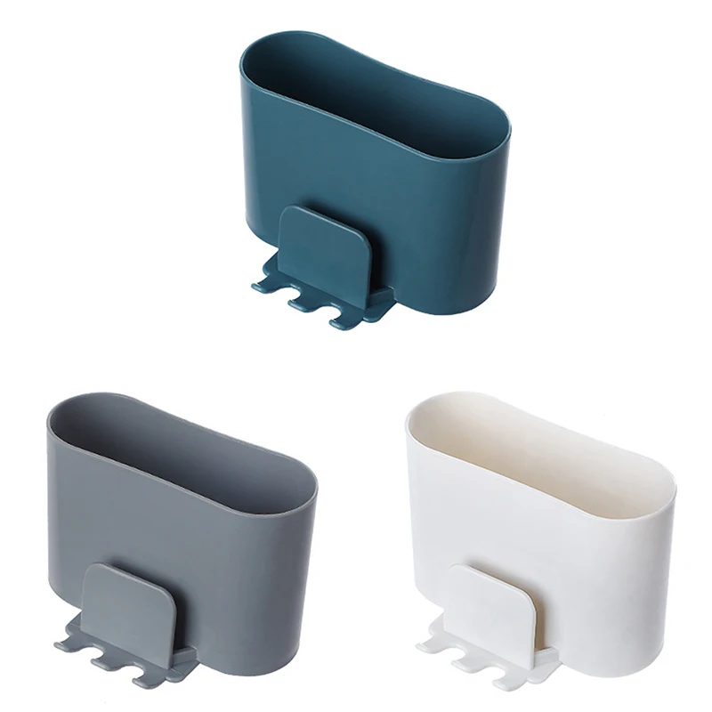 1Pc Toothpaste Toothbrush Storage Holder Wall-Mounted Bathroom Hanging Tooth Cup Rack Multifunctional Shower Room Organizer Box