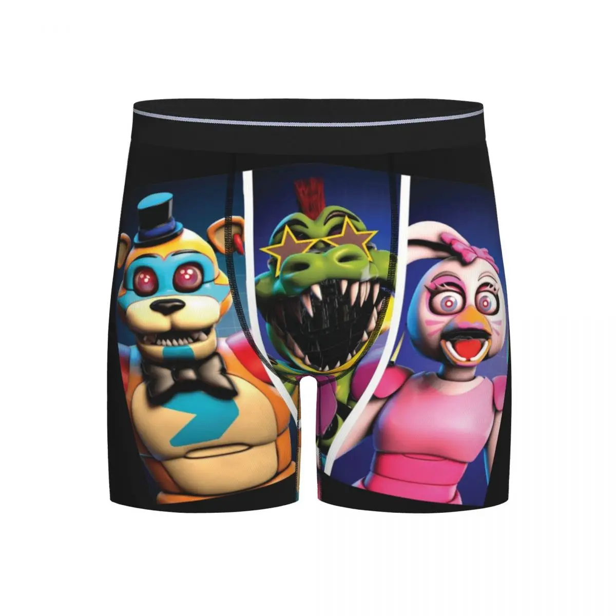 

Длинные трусы-боксеры, шорты Fnaf Security Breach, мужские мягкие трусы для Homme, мужские подарки бойфренду