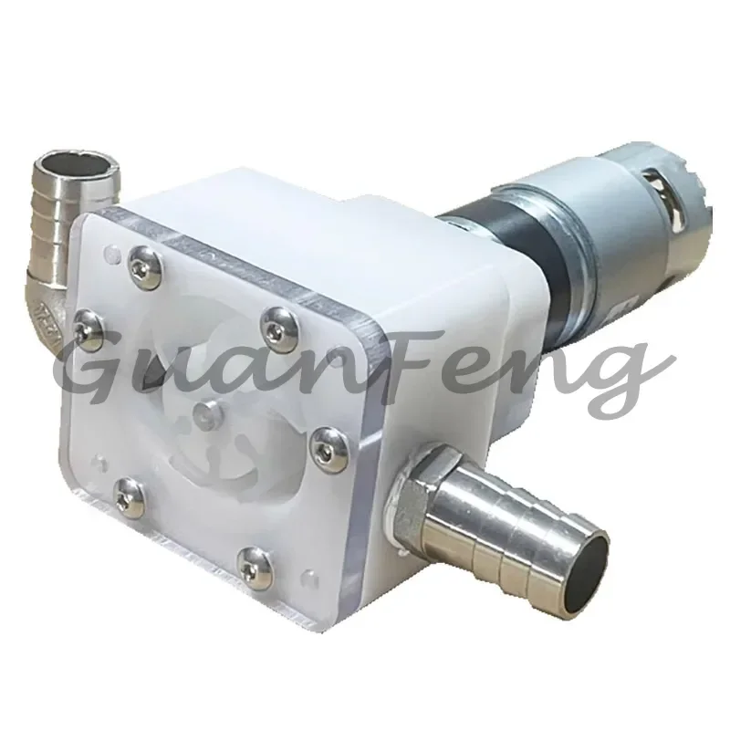 Low Viscosity Liquid Gear Pump 12V, 2L/Min, 2mm Particle Tolerance, Flexible Honey Butter Peanut Paste Filling Pump