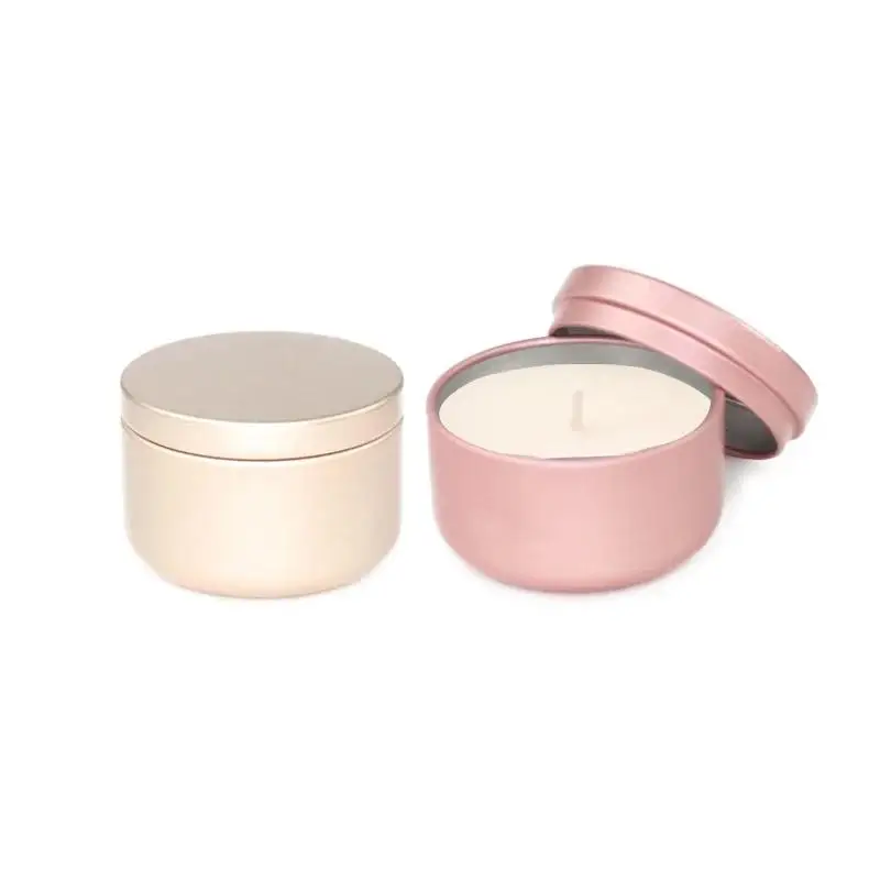 20/50/80/100pcs Aluminum Candle Tin 50ml Round Candle Containers Cosmetic Jar Oil Cream Pot Aromatherapy Sealed Metal Can Travel