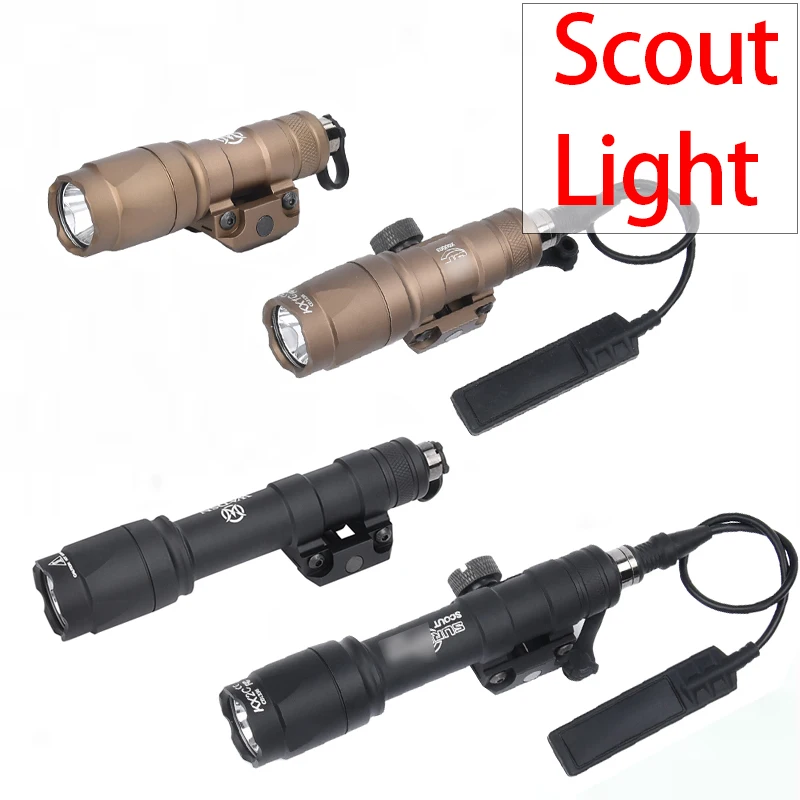 

SureFir M300A M600C Scout Flashlight Airsoft Weapon Light Metal LED Tactical Lighting Torch Pressure Switch Constant/Momentary