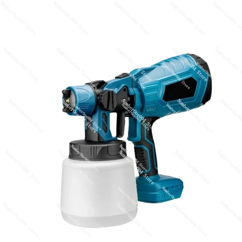 

21V Cordless Paint Spray Gun - 4-Nozzle Kit for Latex/Wood Paint, Lithium Battery Powered
