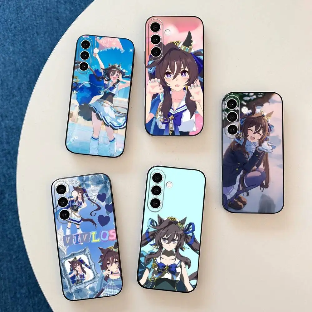 Vivlos Uma musume  Phone Case For Samsung Galaxy A73,A72,A71,A70,A53,A52,A51,Soft Silicone Black Cover