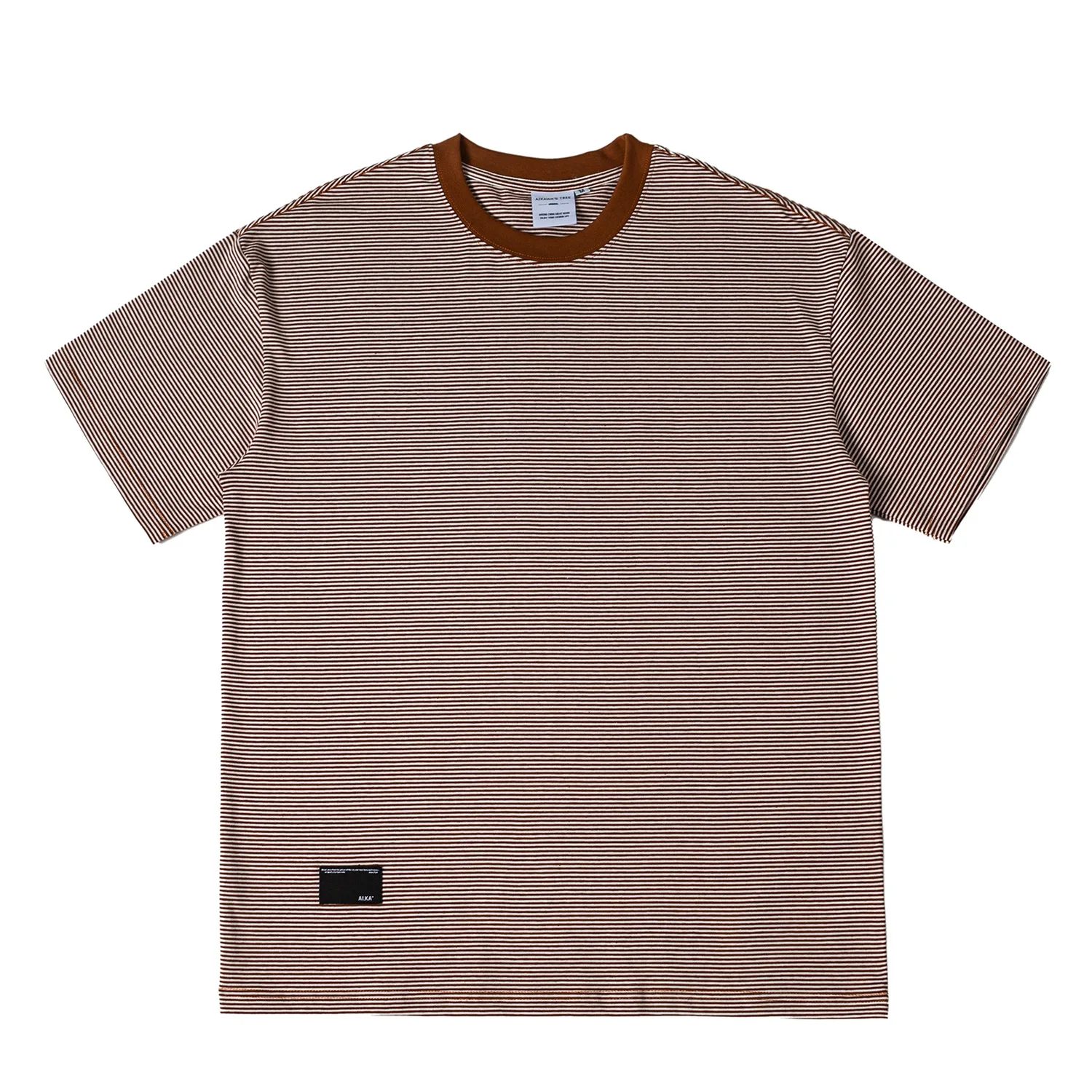 Summer Japanese Retro Amikaji Striped Short Sleeved T-shirt Loose Half Sleeved Sea Soul Shirt Brand