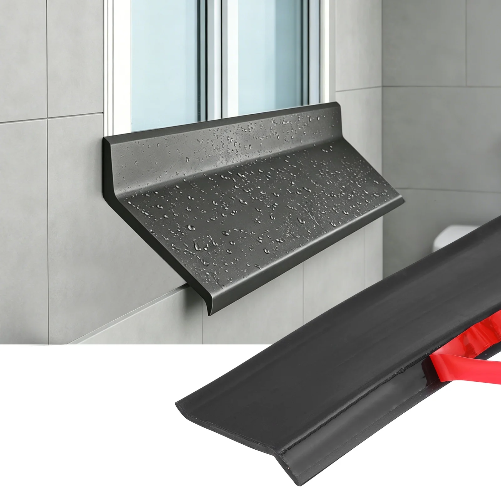 1/2Pcs Self-Adhesive Door Rain Drip Guard TPE Drip Cap Rain Deflector Exterior Interior Window Door Weather Stripping Fits Patio