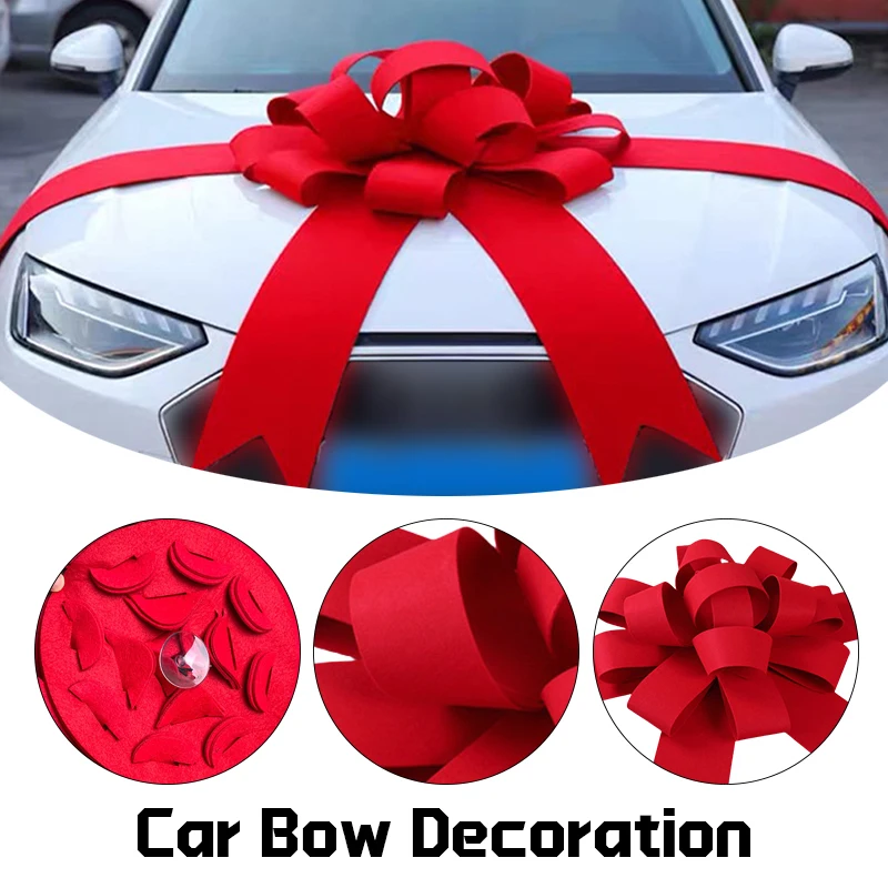 Extra Large Red Car Bow for Wedding Car Delivery & 4S Showroom  Giant Hood Decoration Bow, Festive Auto Gift, Photo Prop
