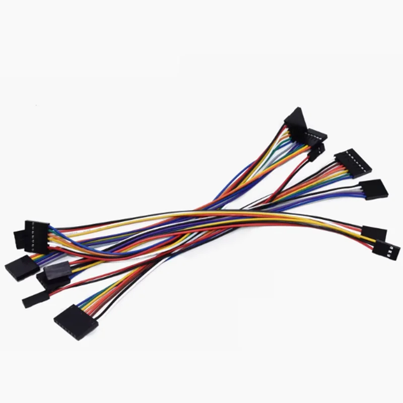 10PCS 2.54MM Pitch Dupont Line Female / Male 2P 3 4 5 6 7 8 9 10 Pin Dupont Cable Connector Jumper Cable Wire 10cm/20cm/30cm