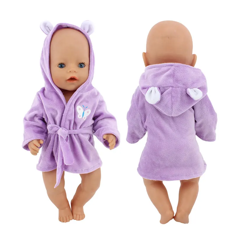 New Bathrobe Fit For 43cm Baby Doll 17Inch Reborn Baby Clothes Accessories