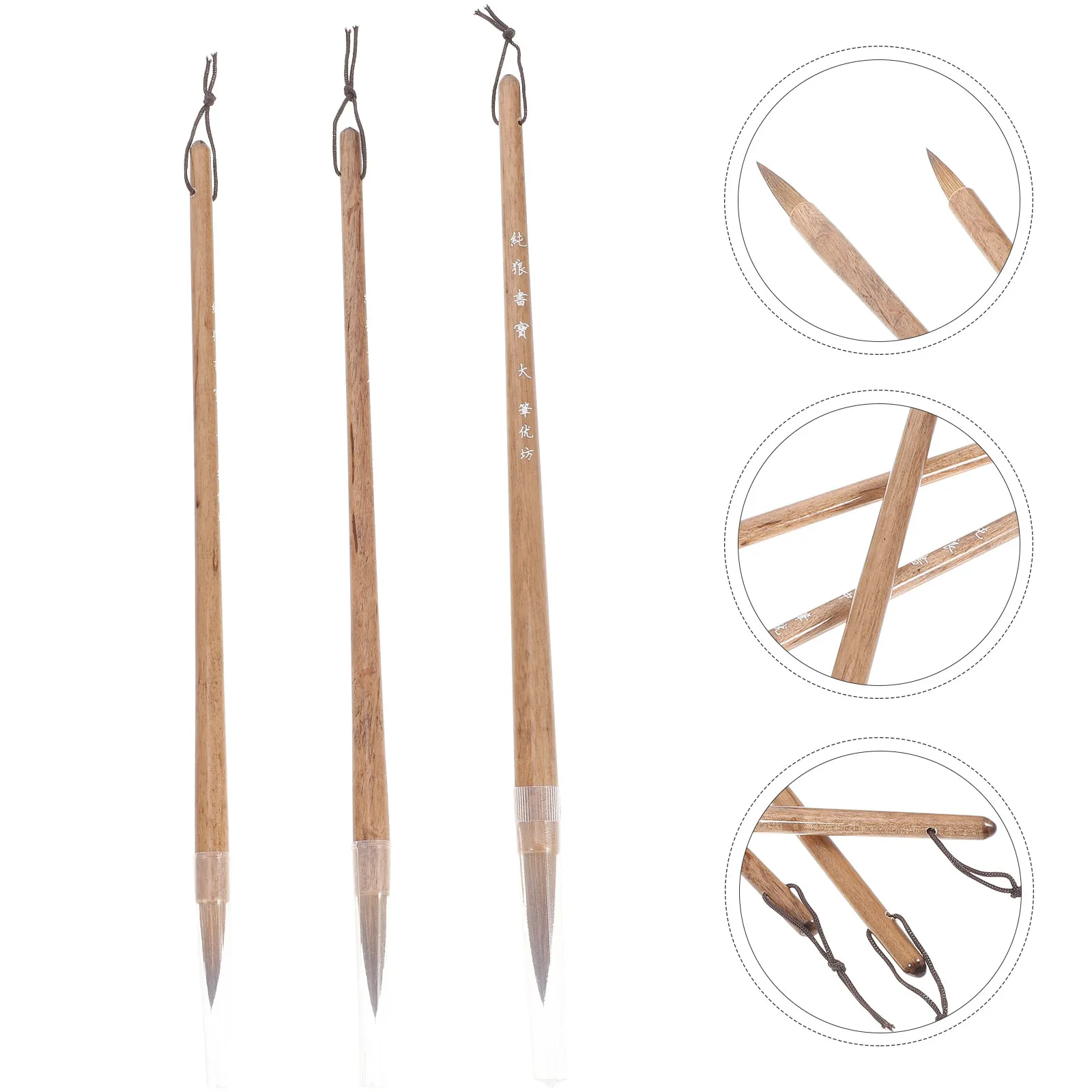 

Набор из 3 кистей для китайской каллиграфии премиум-класса для начинающих: гладкий захват, принадлежности для рисования и каллиграфии