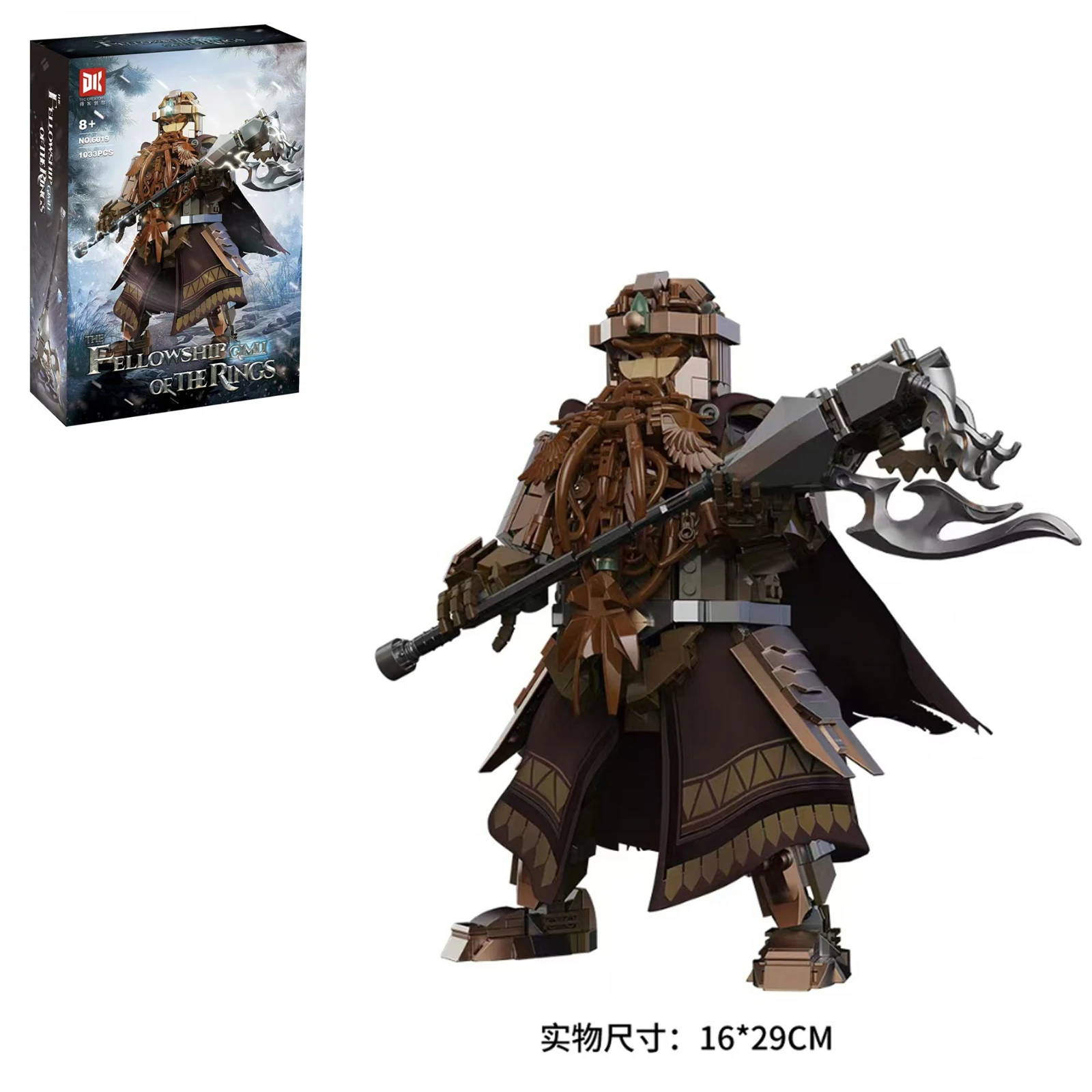 

1033PCS Dwarf Warrior Building Blocks Set Middle-earth Mythology Figure Model Tribal Dwarves Kids Toys Collector Gifts DK6019