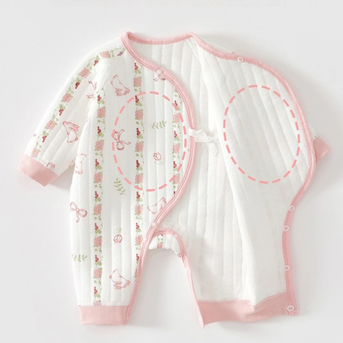 طفلة لينة القطن الخالص بذلة الوليد الرضع 0-6 أشهر ربيع الخريف اليومية رومبير بيبي بوي تصميم جديد لطيف ارتداءها #6