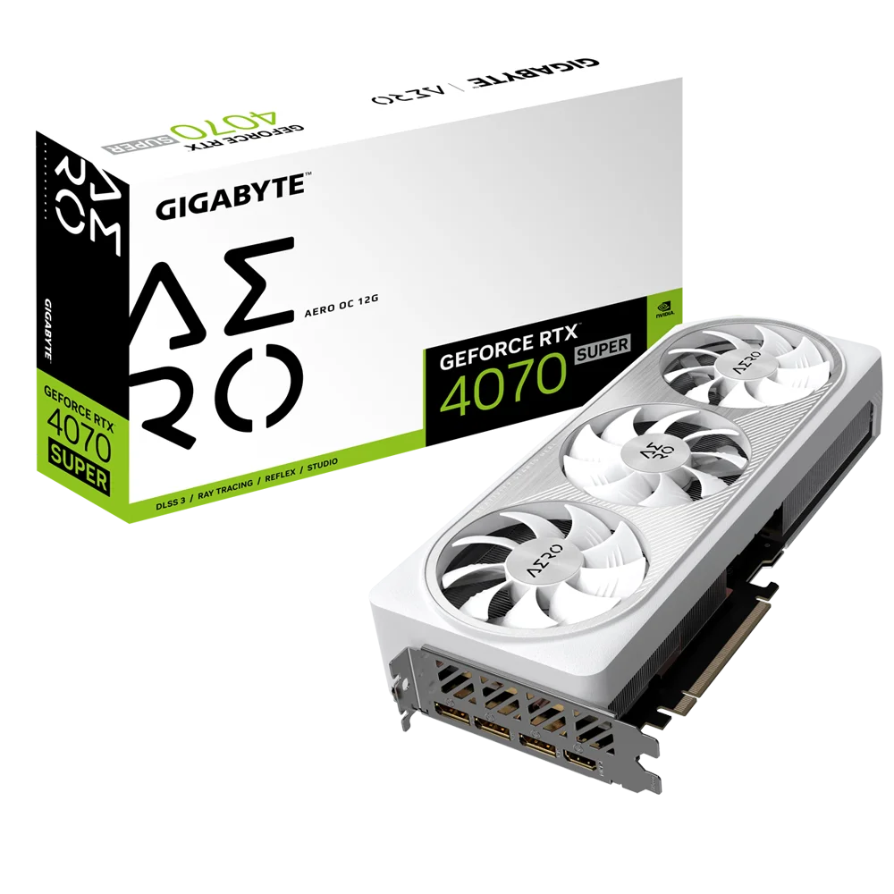 

Новинка, видеокарты RTX4070 SUPER AERO OC White12G для настольных игр, мультивыходной интерфейс GDDR6X