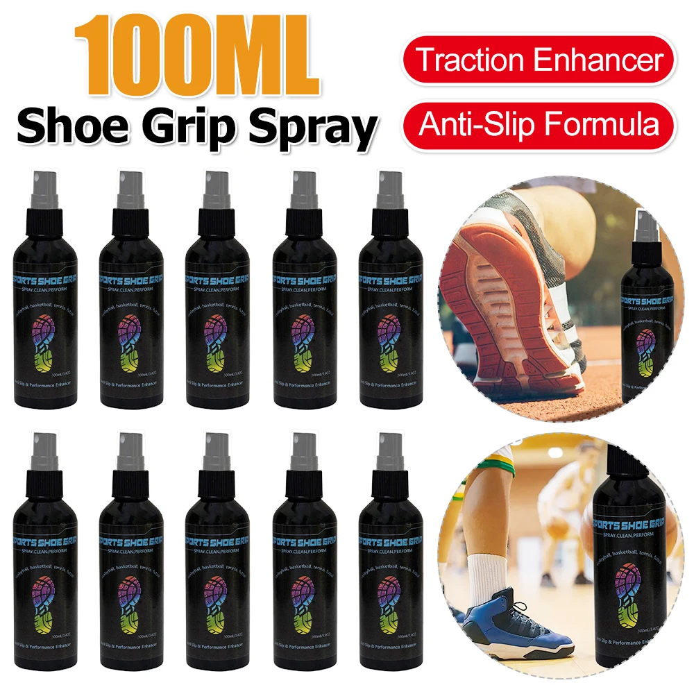 100ML Sports Shoe Grip Spray Anti-Slip Sports Safety Sole Spray Athlete Shoe Sole Enhancer for Improving Basketball Shoe Grip
