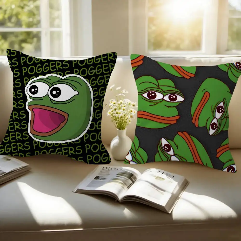 Funny P-Pepe The Frog   Personalized Pillow Cover Kids Bedroom Wild Party Decor Pillowcase kid Birthday shower Gift