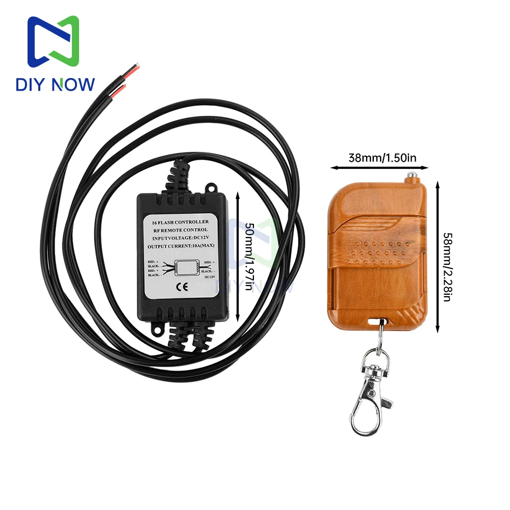 12V car light controller car wireless strobe controller DRL decoration16-mode strobe controller eagle eye daytime running light