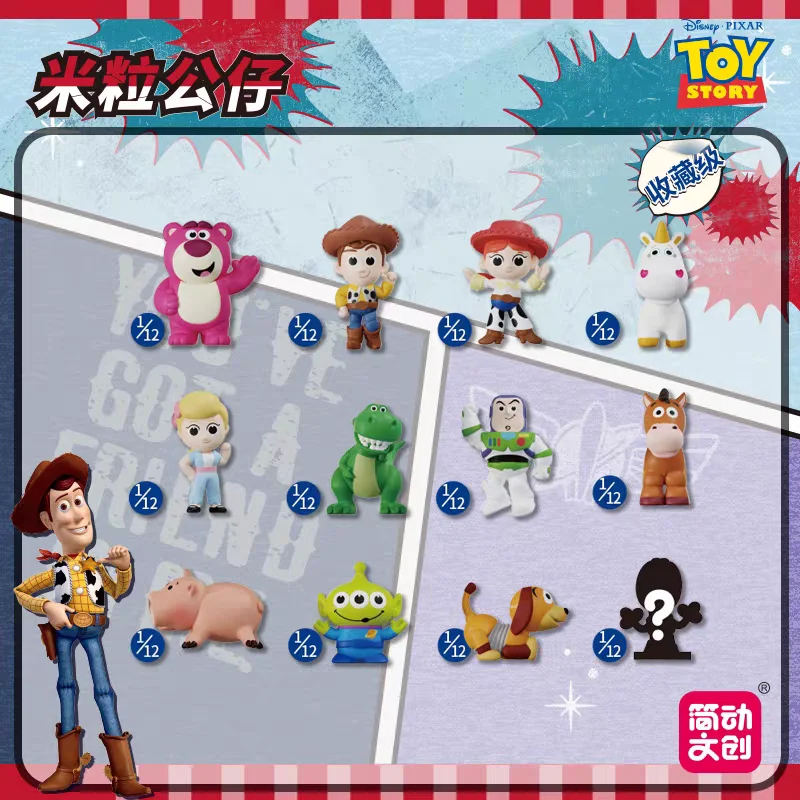 Disney Toy Story Stitch Mickey Mouse Winnie Zootopia Doraemon Action Figure Rice Grains Doll Model Blind Box Toys Birthday Gifts view 6