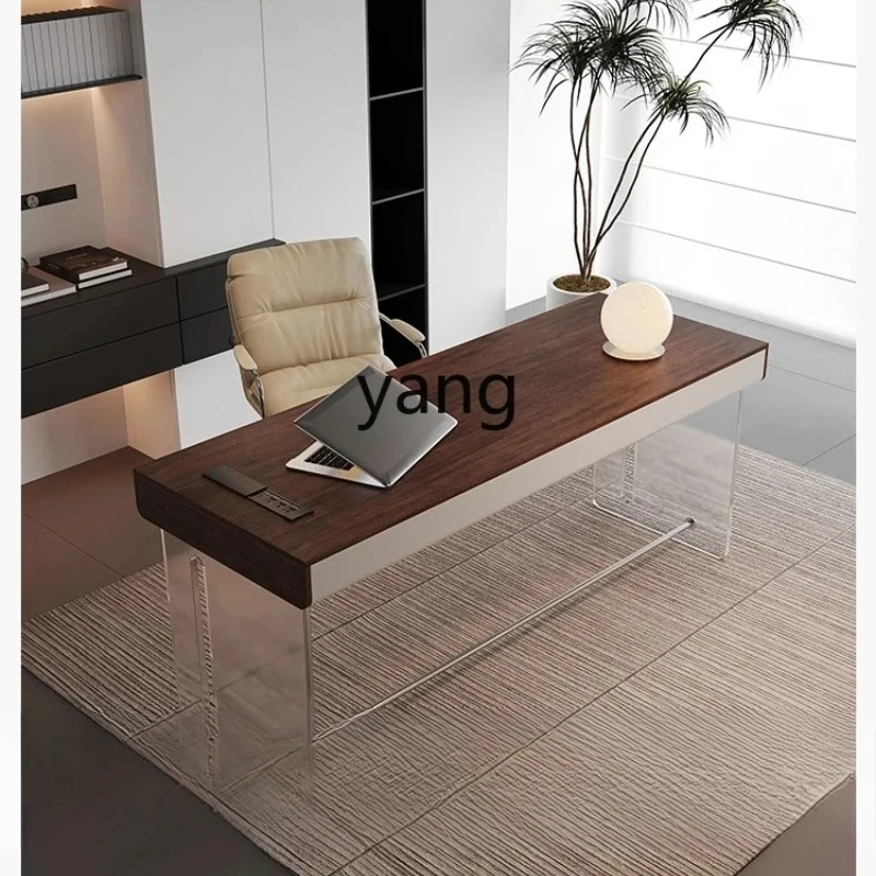 

lmm Simple Style High-End Desk Study Home Small Apartment Acrylic Suspended Computer Desk