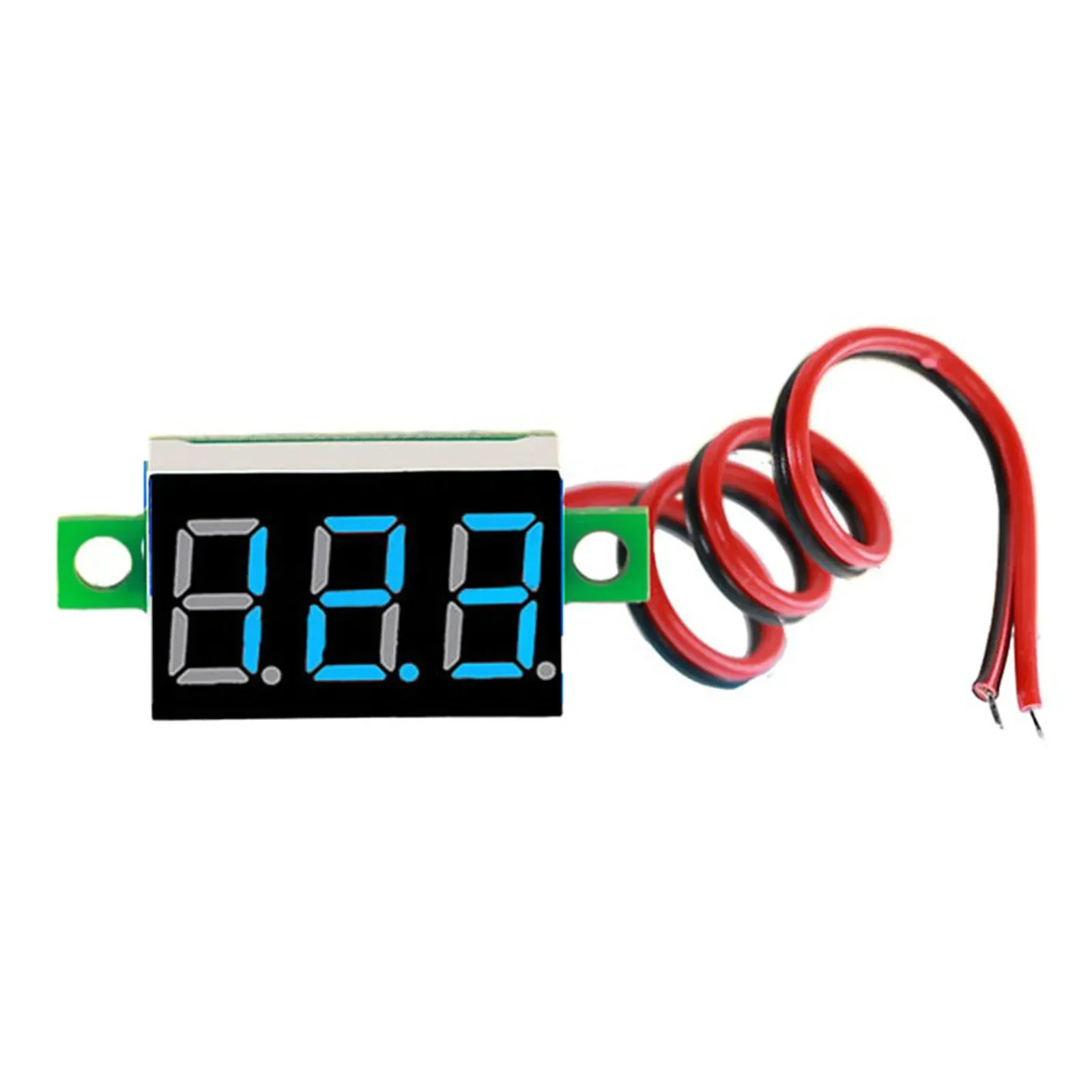 1pc 0.36 Inch LED Digital Voltage Table 2-line DC Voltage Table Red Blue Green DC4.5-30V Voltmeter LED Display Measuring Tool