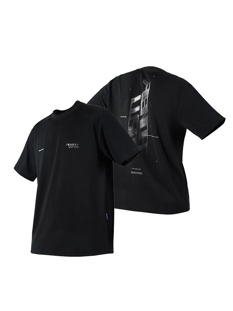 【TECHWEAR】REINDEE LUSION 25SS 0242 MERINO WOOL TEMPERATURE CHANGE LOGO T-SHIRT STREETWEAR DARKWEAR Comfortable and breathable