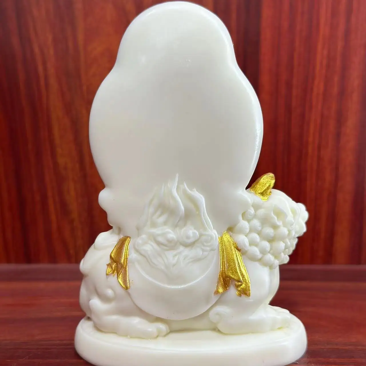 Ivory Nut Carved Ksitigarbha Buddha Statue 12*8.5*5.5cm Home Office Desktop Craft Ornament Blessing Table Display Decor