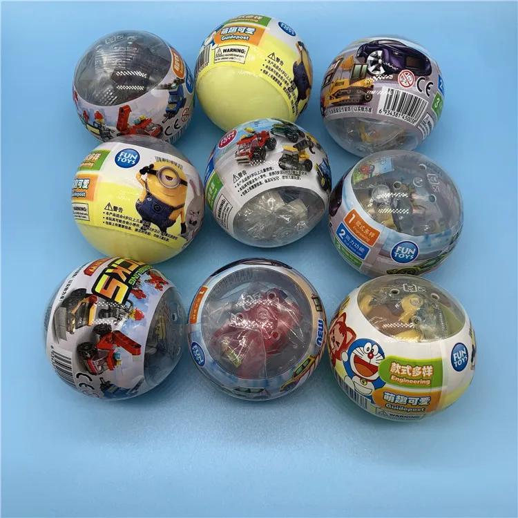 

1/3/5PCS 75mm Surprise Mixed Capsule Toy Capsule Transparent Doll Car Model Puppet Toy Children's Toy Gift Ball Random Delivery