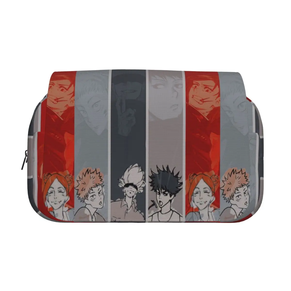 Double Clamshell Pen Case Jujutsus Kaisens Anime Pencilcases Pen Holder for Student Bag School Supplies Gifts Stationery