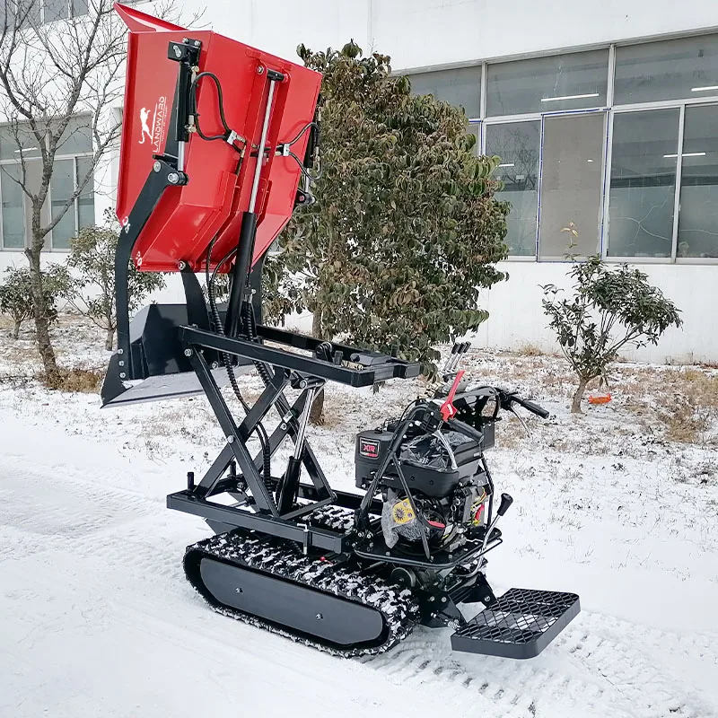 Mini camión volquete hidráulico de goma, carrito diésel de 500kg, operación eficiente, personalizado, venta directa de fábrica, nuevo