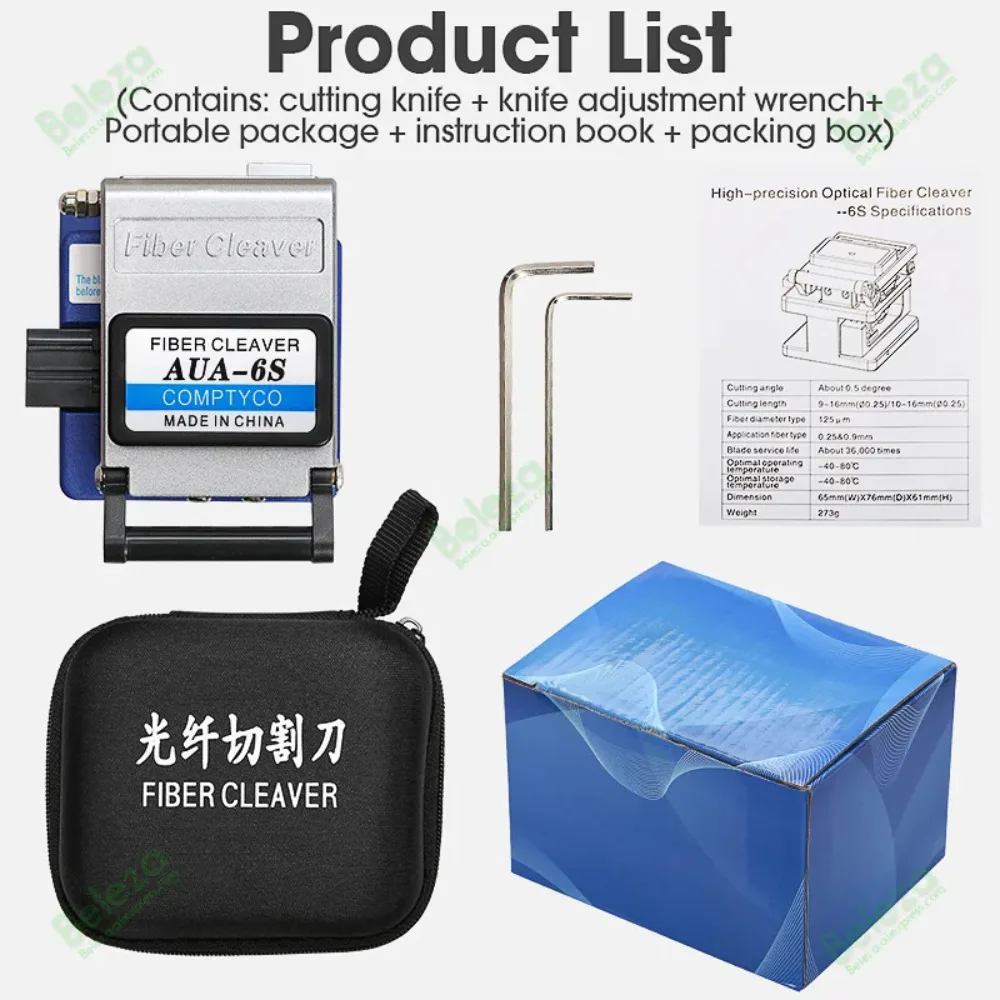 Fiber Optic Knife Origin AUA-6S High Precision Fiber cleaver Cable Cutting Knife Tools cutter Cleaver and match 16 surface