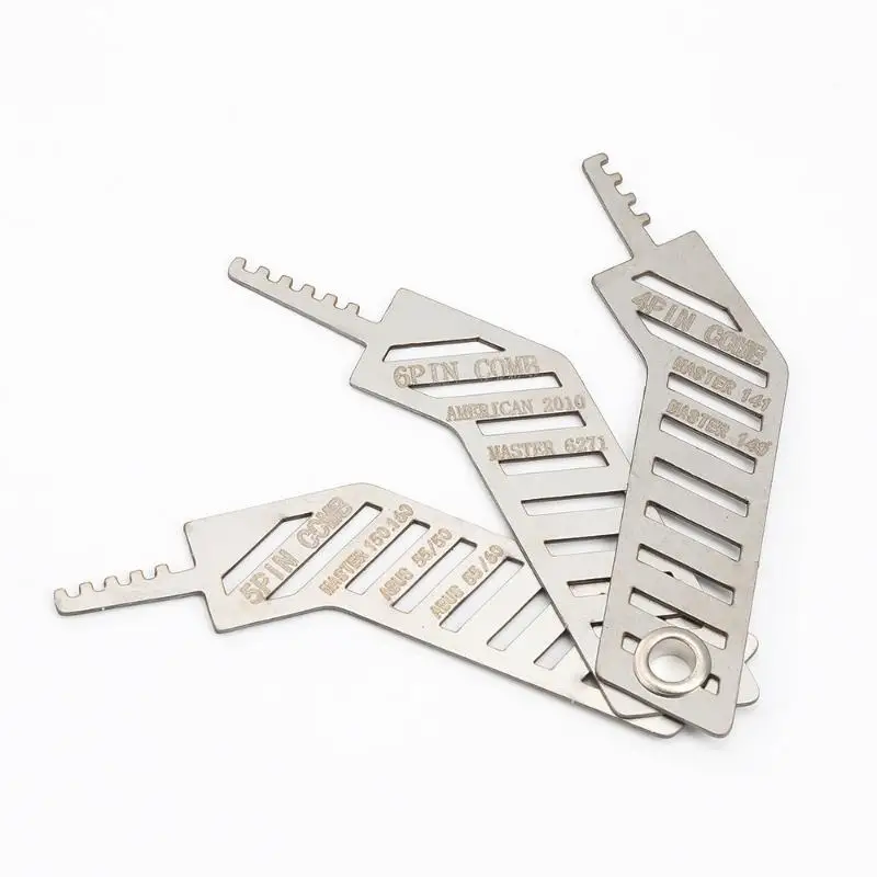 1 Piece Professional Portable Stainless Steel Lockpicking Tool Lock Picking Universal Combs