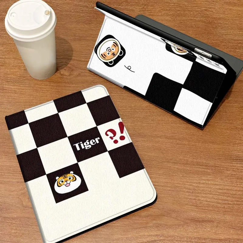 

Black White Tiger Pattern Case For Samsung Galaxy Tab S6 S7 S8 S9 S10 S11 FE Plus Lite Tablet