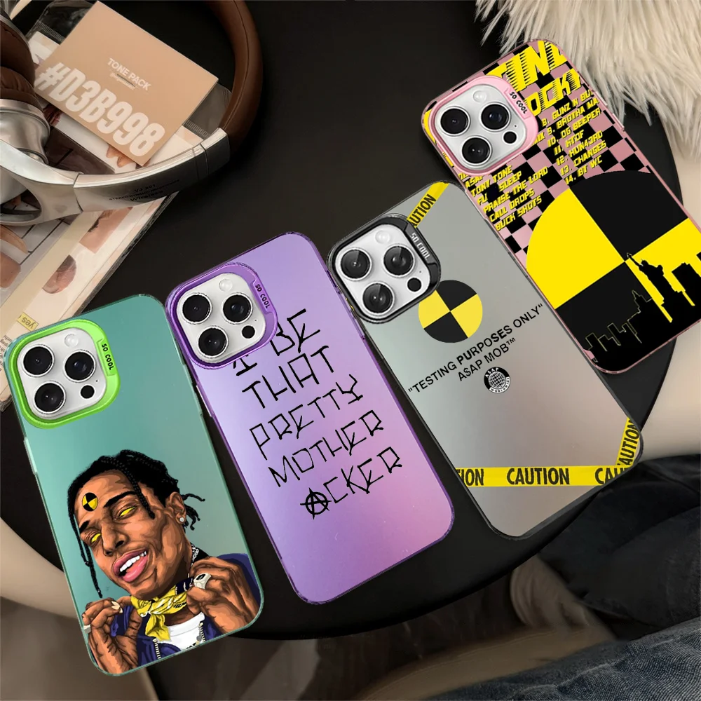 ASAP Mob Asap Rocky Rapper TESTING Phone Case IPhone 16 15 14 13 12 11 Pro Max X XR XSMAX 8 7 Plus Matte Shockproof Back Cover