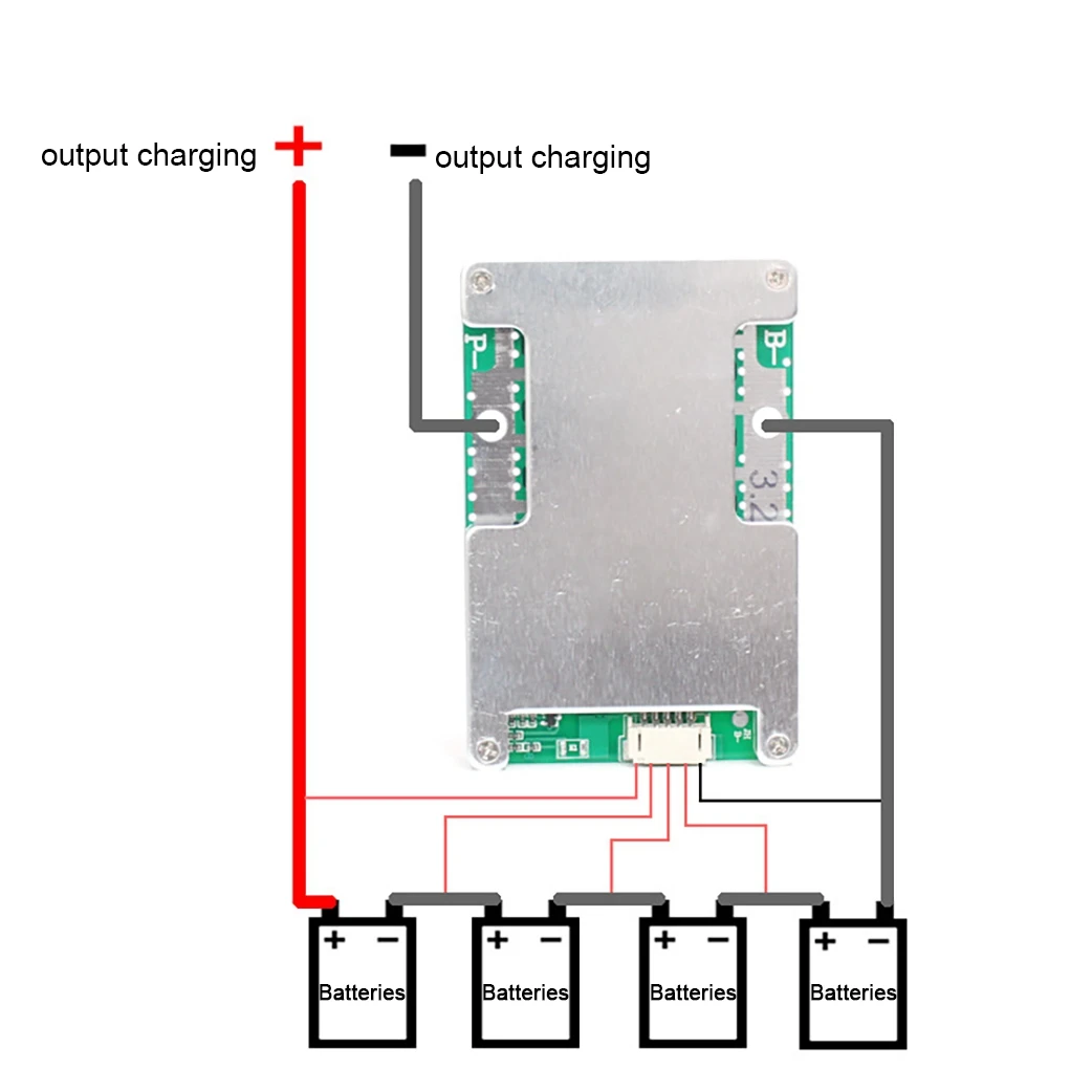 Placa de protección de batería de litio 4S, 12,8 V, 120A, BMS, cargador de batería de fosfato de hierro y litio, para Lifepo4