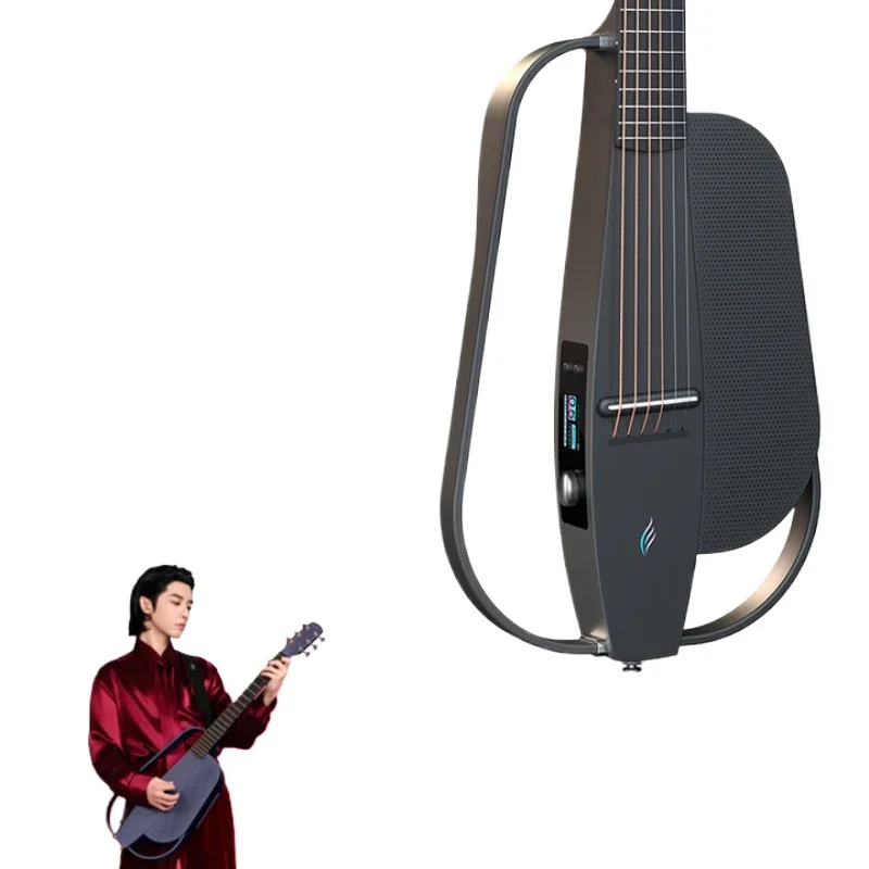 Умная акустическая гитара из углеродного волокна для мальчиков и девочек, 38 дюймов