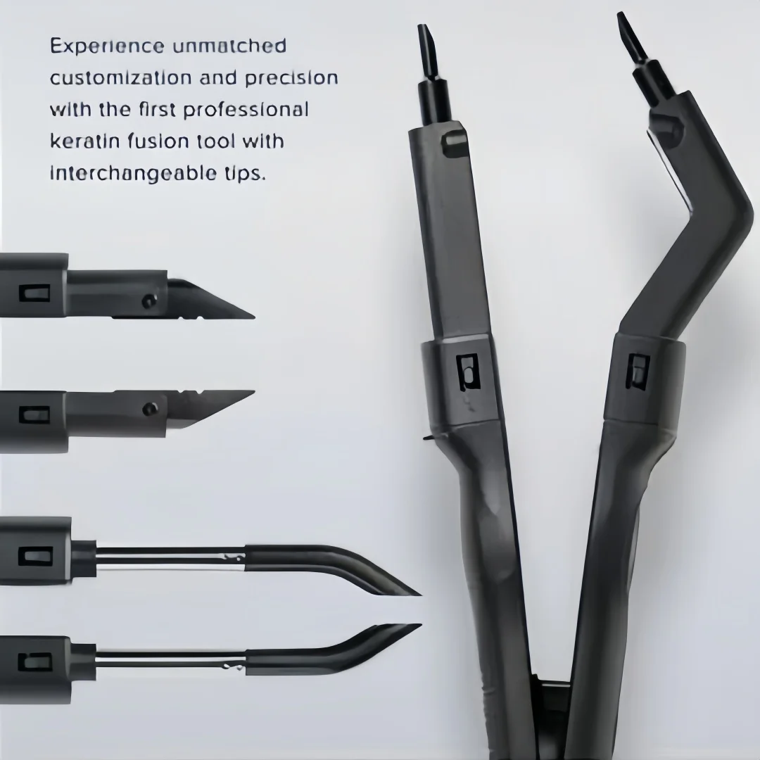 3 in 1 Tip Convertible Hair Extensions Fusion Heated Connector Temperature Controlled Hair Extensions Iron Keratin Bonding Tool
