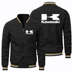 2024 new Men's Jacket Kawasaki Logo Printed Motorcycle Jacket Trendy Men's Sportswear Biker Jacket Kawasaki Clothing coats S-5XL