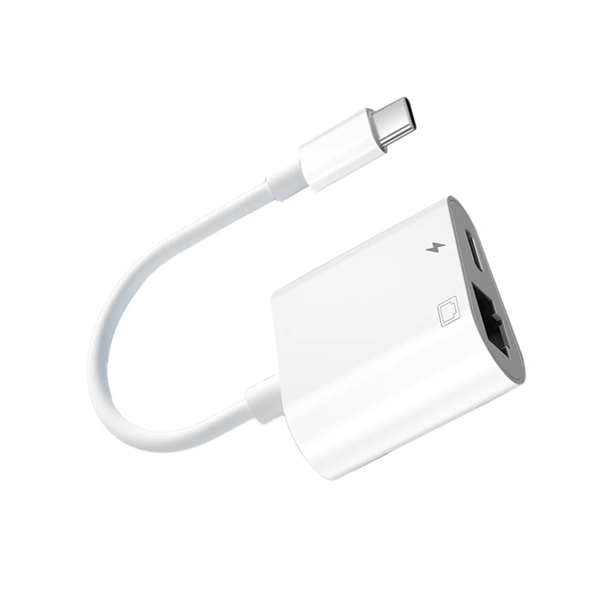 

NEW USB C Ethernet Adapter Type C to RJ45 100Mbps Network Card Hub with Charging for Desktops Plug and Play Phone Connect