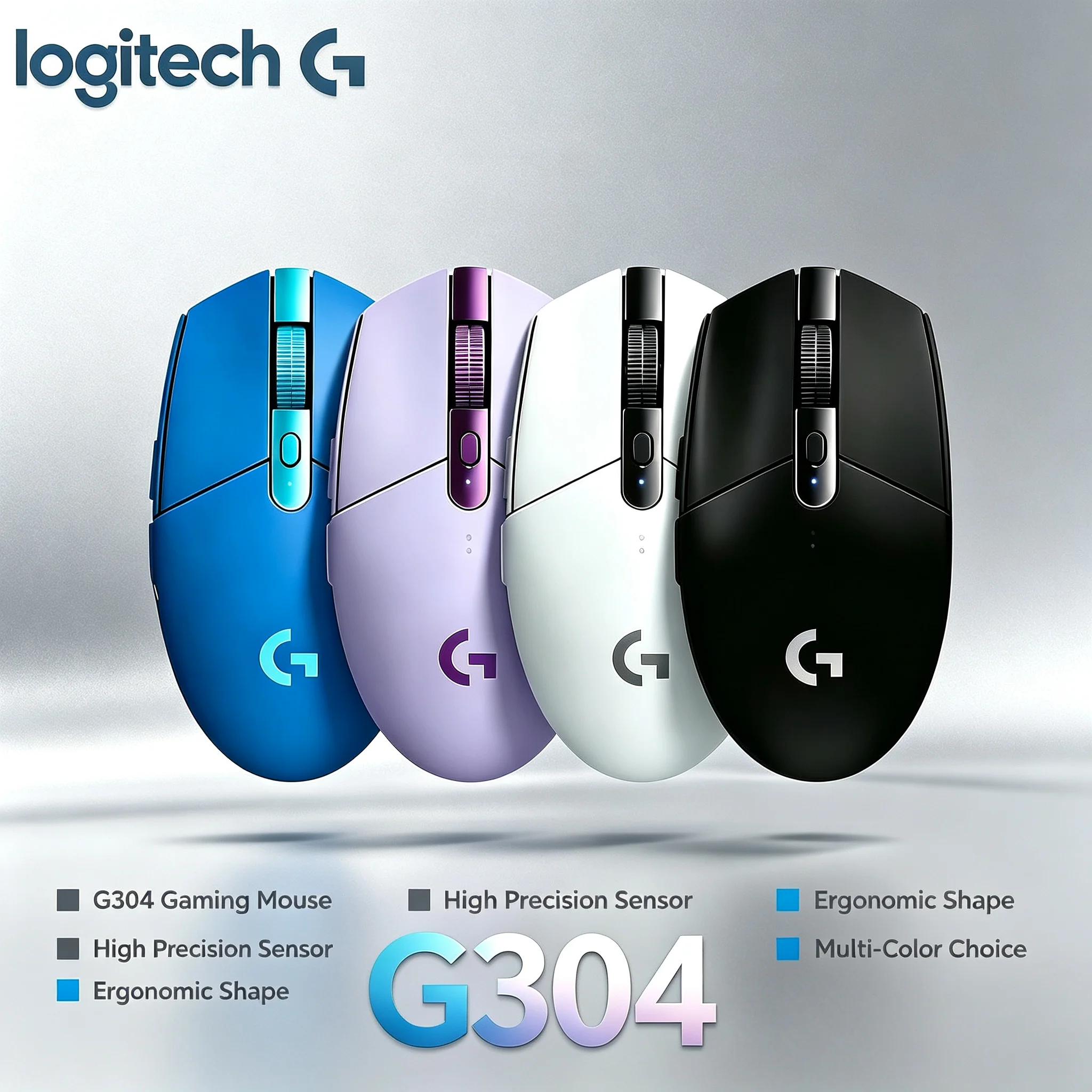 Logitech G304 Wireless Gaming Mouse Multi‑Level DPI Adjustment Mice For Game Creation Office Work